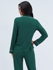 Boux Avenue Green Modal Piped Pyjamas Set - Image 2 of 4
