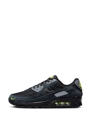Nike Black/Grey Air Max 90 Trainers - Image 2 of 9
