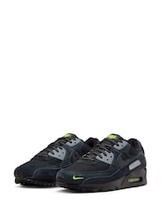 Nike Black/Grey Air Max 90 Trainers - Image 4 of 9