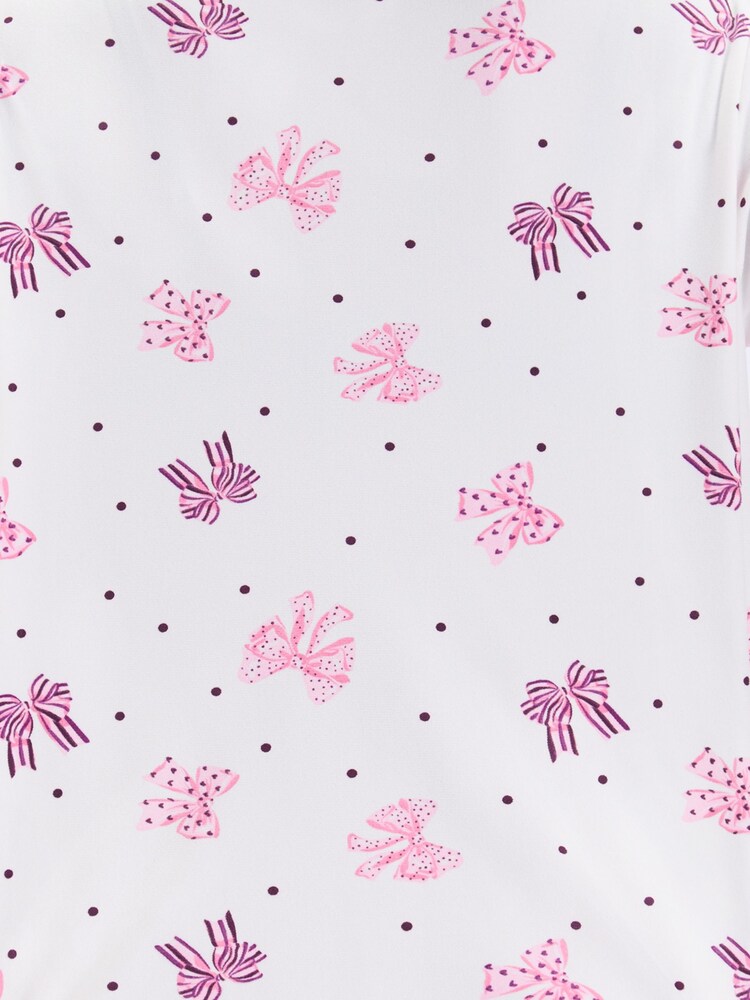 Boux Avenue White/Pink Bow Short Sleeve Fleece Pyjamas In A Bag - Image 7 of 7 Boux Avenue White/Pink Bow Short Sleeve Fleece Pyjamas In A Bag - Image 7 of 7
