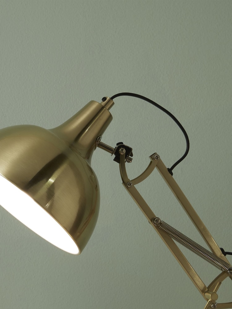 Pacific Brass Brushed Chrome Task Table Lamp - Image 2 of 6