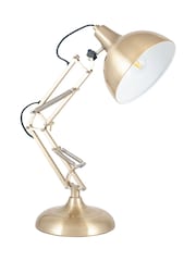 Pacific Brass Brushed Chrome Task Table Lamp - Image 3 of 6