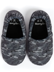 Harry Bear Grey Camo Printed Slippers - Image 4 of 5
