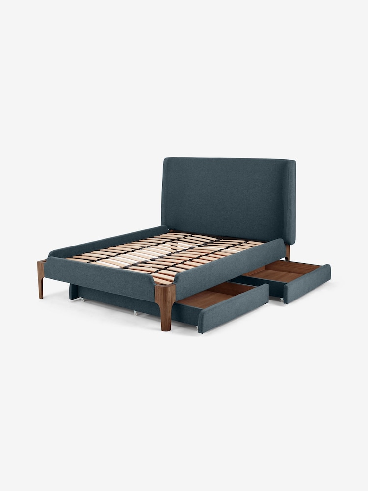 MADE.COM Aegean Blue Drawer Storage Bed Roscoe - Image 2 of 4