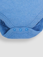 JoJo Maman Bébé Blue Plain Long Sleeve Polo Shirt Bodysuit - Image 3 of 3