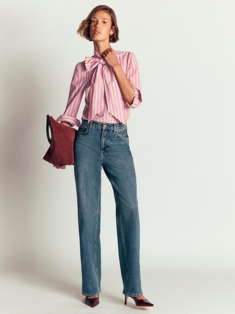 Ροζ - Boden Clara Tie Neck Top - Εικόνα 1 του 4