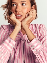 Ροζ - Boden Clara Tie Neck Top - Εικόνα 3 του 4