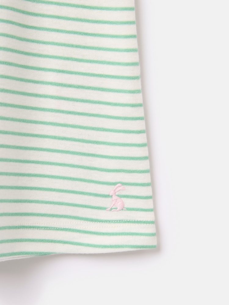 Joules Girls' Butterfly Green Frill Sleeve Jersey Vest - Image 4 of 4