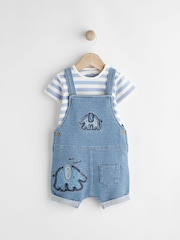 Denim Elephant Baby Dungarees and Bodysuit Set (0mths-2yrs) - Image 1 of 9