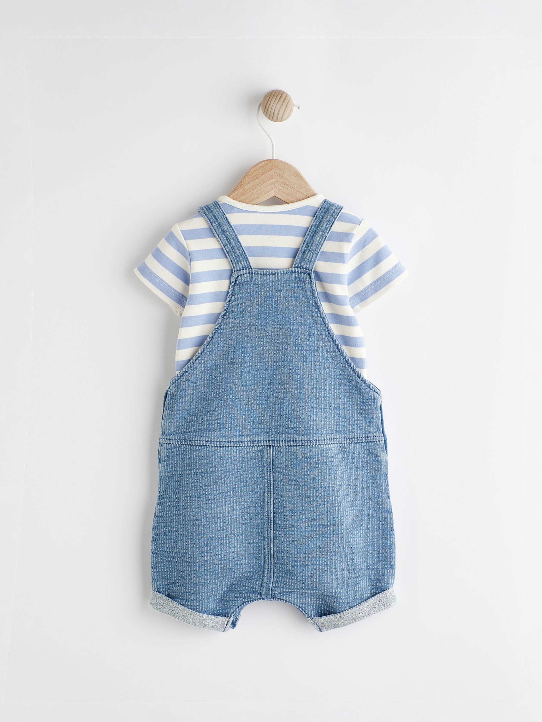 Buy Denim Elephant Baby Dungarees and Bodysuit Set (0mths