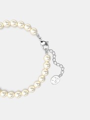 Swarovski White Swarovksi Remix Strand Rhodium Shiny Crystal Pearl Bracelet - Image 4 of 4