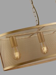 Searchlight Matt Gold Chantilly 4 Light Oval Ceiling Light Pendant - Image 3 of 3