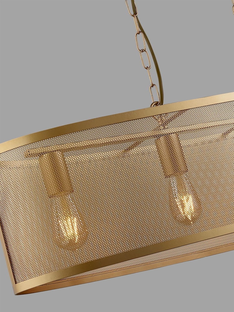 Searchlight Matt Gold Chantilly 4 Light Oval Ceiling Light Pendant - Image 3 of 3