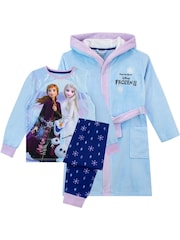 Character Blue Disney Frozen Dressing Gown And Pyjamas Set - Image 1 of 5