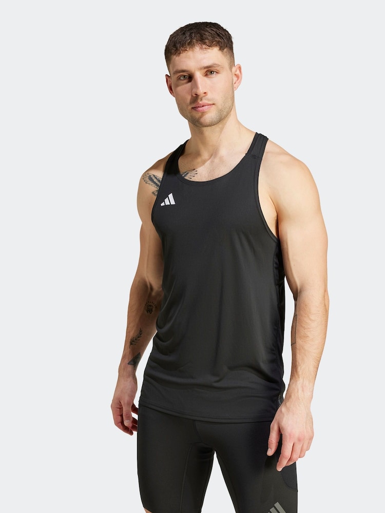 Negro - adidas Adizero Essentials Running Tank Top - Imagen 1 de 10