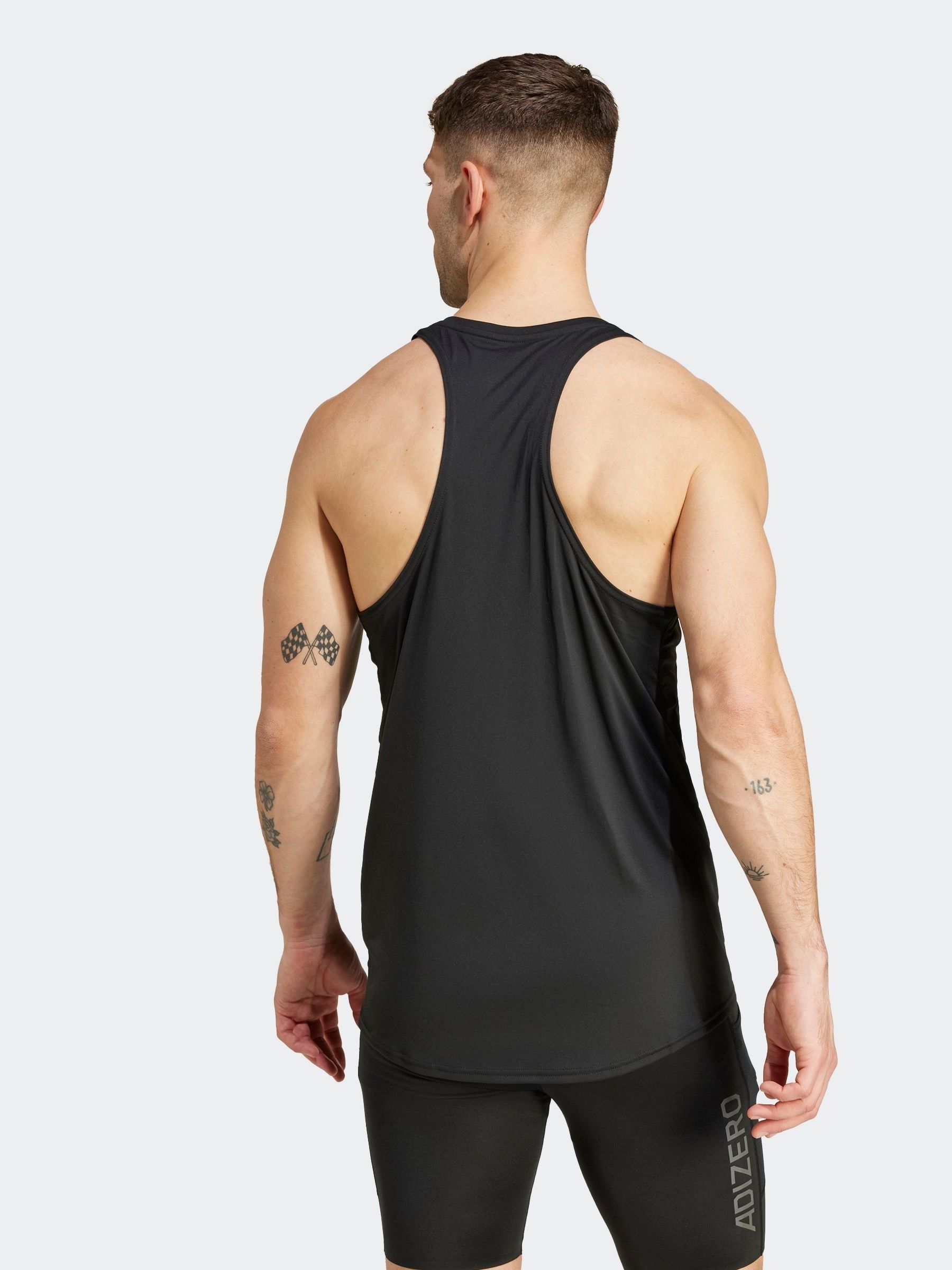 Buy adidas Black Adizero Essentials Running Singlet Vest from Next USA
