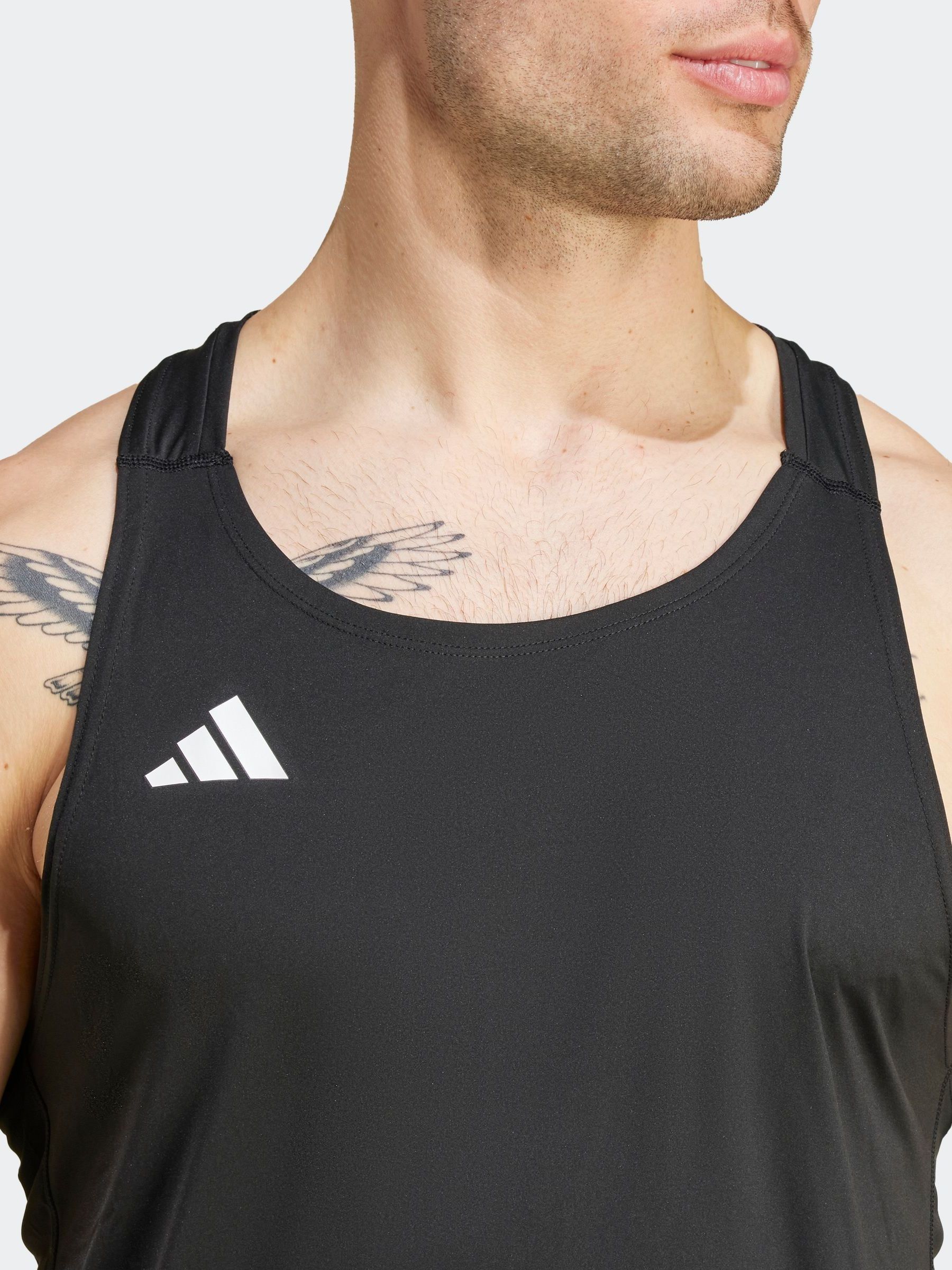 Buy adidas Black Adizero Essentials Running Singlet Vest from Next USA
