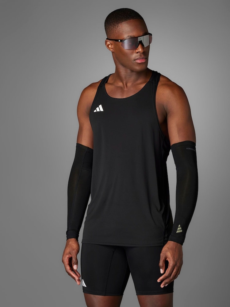 adidas Black Adizero Essentials Running Tank Top - Image 2 of 18 adidas Black Adizero Essentials Running Tank Top - Image 2 of 18