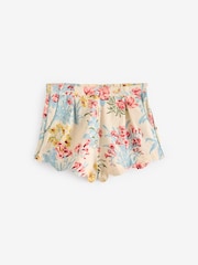 Laura Ashley Cream Megan Print Scallop Edge Cotton Button Through Pyjamas Shorts Set - Image 8 of 8