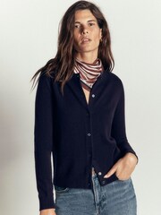 Boden Blue Lucy Relaxed Cotton Cardigan - Image 4 of 6