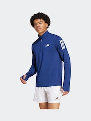 adidas Blue Own the Run Quarter Zip Jacket - Image 1 of 7