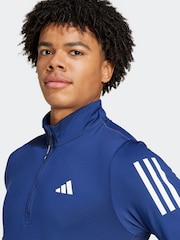 adidas Blue Own the Run Quarter Zip Jacket - Image 4 of 7