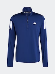 adidas Blue Own the Run Quarter Zip Jacket - Image 7 of 7