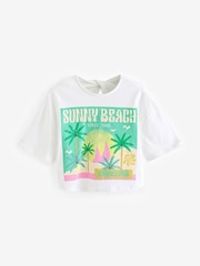 White Summer Beach Graphic T-Shirt (3-12yrs) - Image 5 of 7