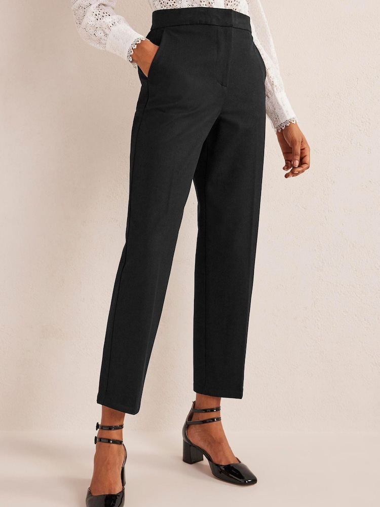 Boden Black Bi-Stretch Tapered Trousers - Image 1 of 6