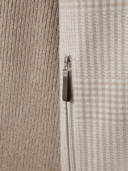 Reiss Oatmeal Max Hybrid Knit Zip-Through Jacket - Image 6 of 6