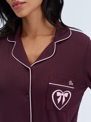 Boux Avenue Purple Modal Piped Pyjamas Set - Image 5 of 6
