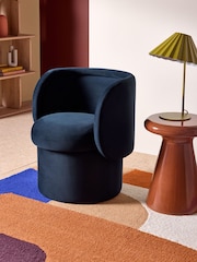 MADE.COM Dark Midnight Blue Velvet Eva Accent - Image 1 of 5