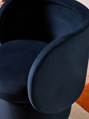 MADE.COM Dark Midnight Blue Velvet Eva Accent - Image 4 of 5