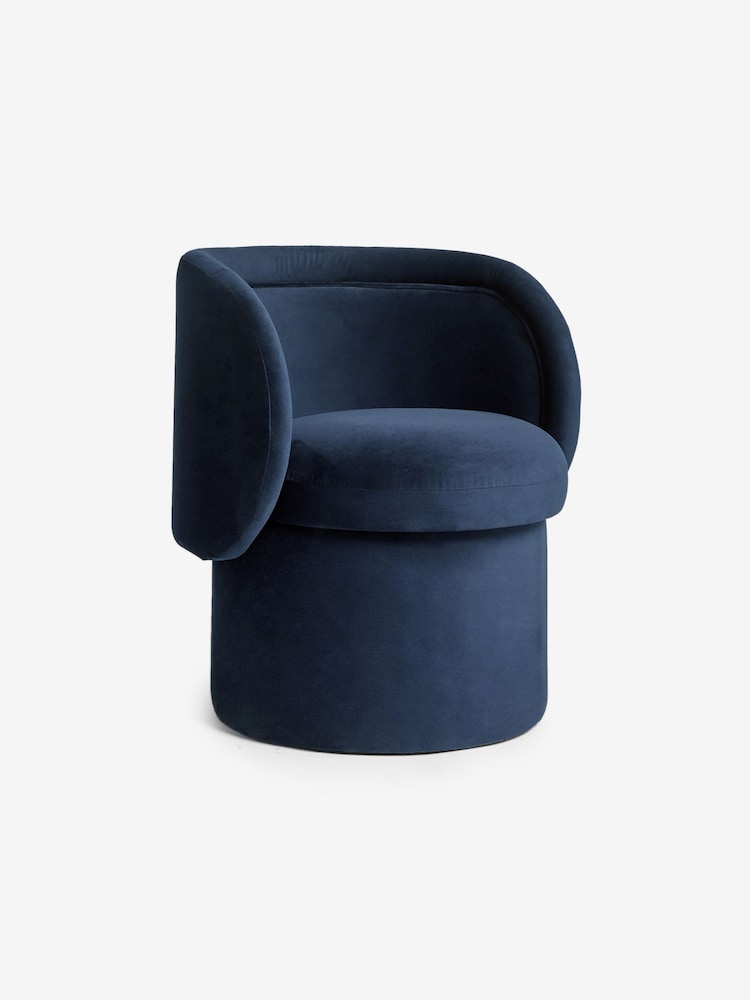 MADE.COM Dark Midnight Blue Velvet Eva Accent - Image 5 of 5