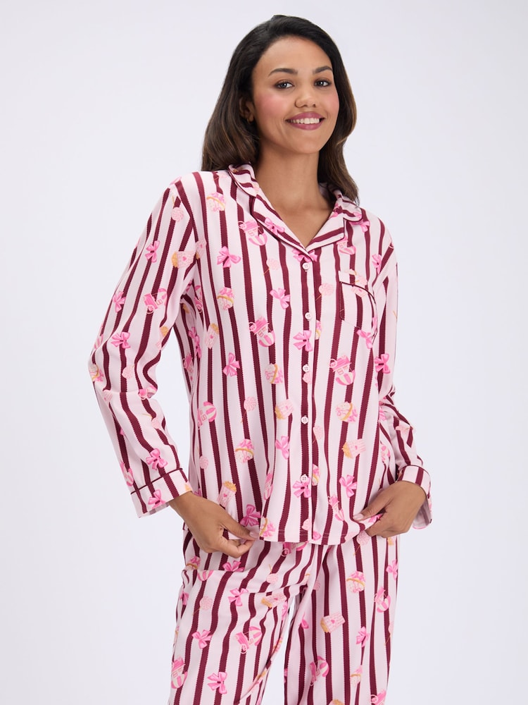 Pink stripe - Pidžama od flisa Boux Avenue u torbi - Slika 2 od 6 Pink stripe - Pidžama od flisa Boux Avenue u torbi - Slika 2 od 6