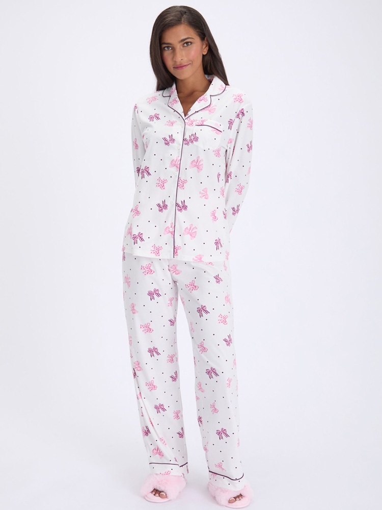 Hvit/Rosa - Boux Avenue Fleece Pysjamas I Bag - Bilde 1 av 6