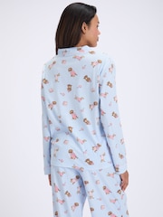 Boux Avenue Blue Puppy Long Sleeve Fleece Pyjamas In A Bag - Image 3 of 7