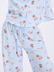 Boux Avenue Blue Puppy Long Sleeve Fleece Pyjamas In A Bag - Image 4 of 7