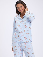 Boux Avenue Blue Puppy Long Sleeve Fleece Pyjamas In A Bag - Image 6 of 7