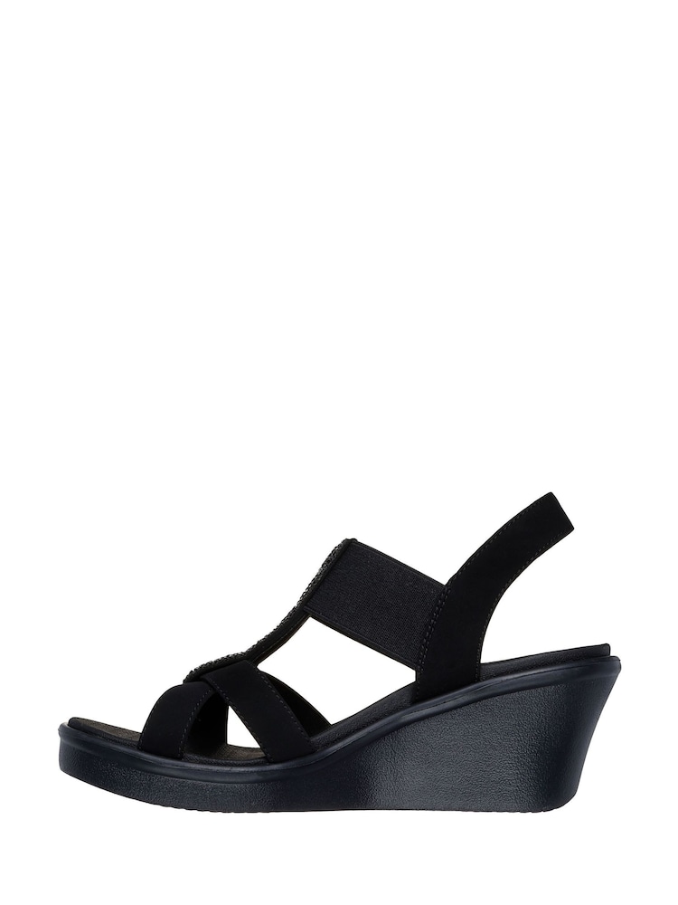 Skechers Black Rumble On Glammed Up Sandals - Image 2 of 4 Skechers Black Rumble On Glammed Up Sandals - Image 2 of 4