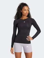 adidas Black Techfit Long Sleeve - Image 1 of 9