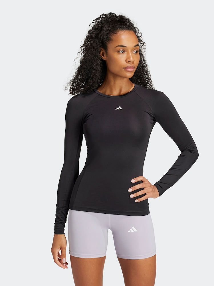 adidas Black Techfit Long Sleeve - Image 1 of 9