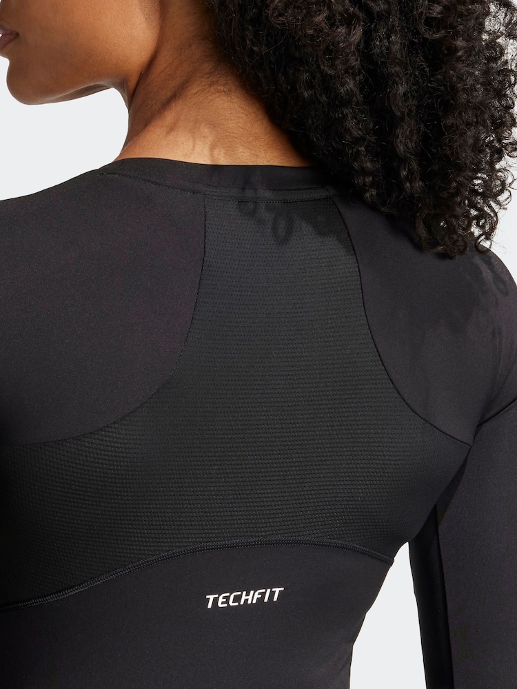 adidas Black Techfit Long Sleeve - Image 2 of 9