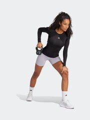 adidas Black Techfit Long Sleeve - Image 7 of 9