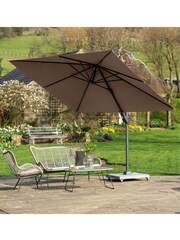 Pacific Cream Taupe Garden Voyager T2 2.7m Square Anthracite Parasol - Image 2 of 9