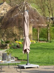Pacific Cream Taupe Garden Voyager T2 2.7m Square Anthracite Parasol - Image 3 of 9