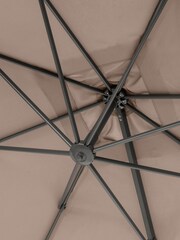 Pacific Cream Taupe Garden Voyager T2 2.7m Square Anthracite Parasol - Image 9 of 9