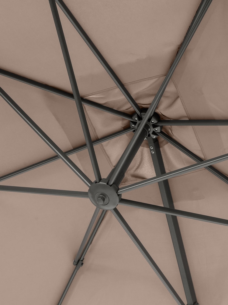Pacific Cream Taupe Garden Voyager T2 2.7m Square Anthracite Parasol - Image 9 of 9
