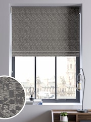 Grey Geo Texture Made to Measure Roman Blind - Image 1 of 6