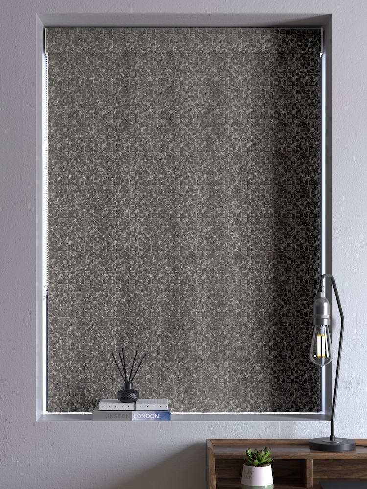 Grey Geo Texture Made to Measure Roman Blind - Image 5 of 6